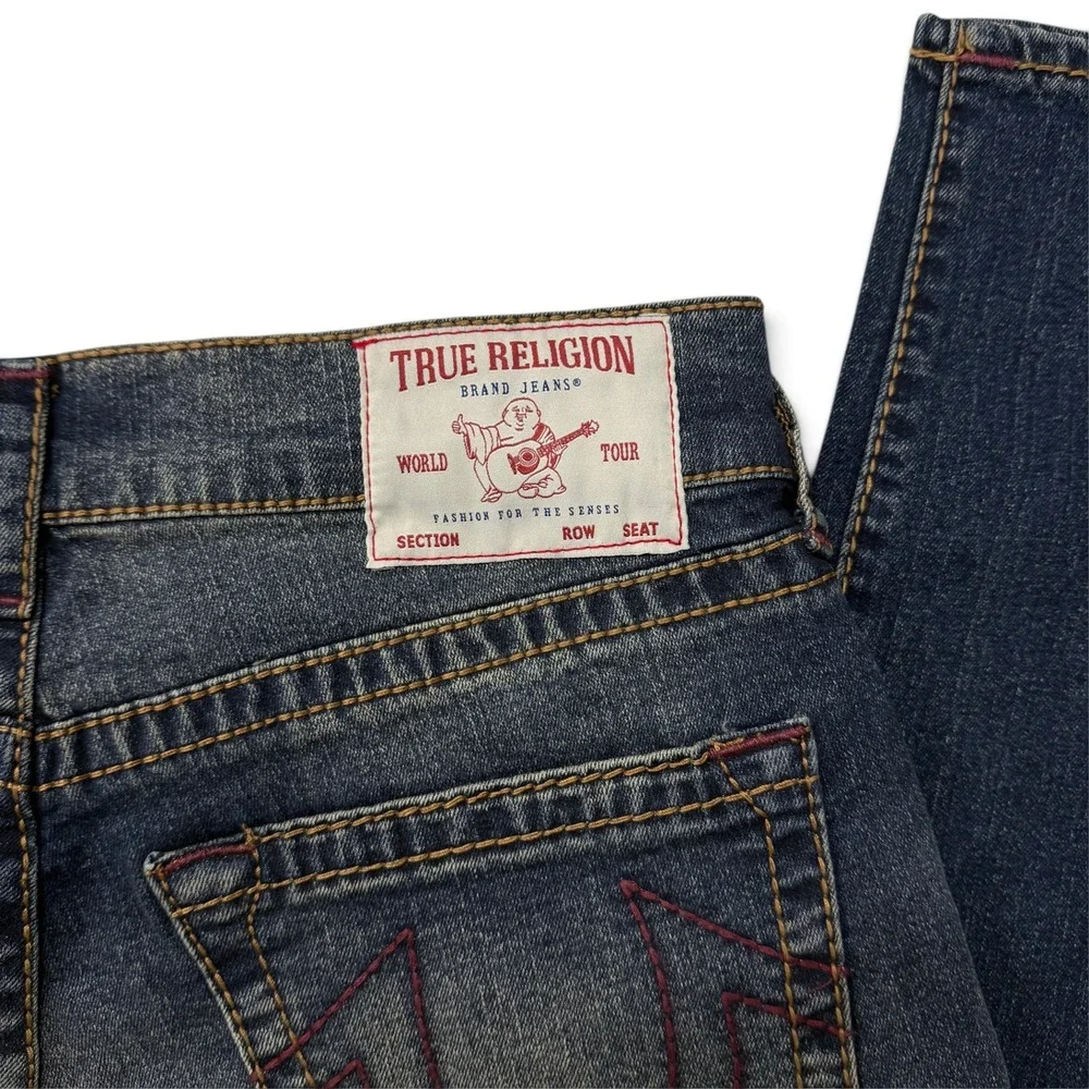 True Religion Geno Big T Slim Jeans Mens 30 x 32 Medium Bonechill Wash NWT
